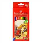 مدادرنگی 12 رنگ مقوایی FABER CASTELL 115852 Classic